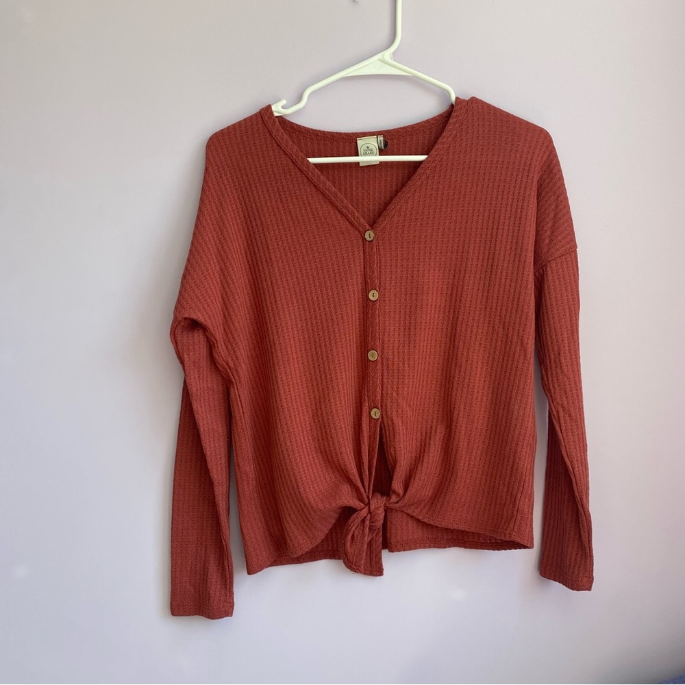 Paper Crane Terracotta Button-Down Shirt